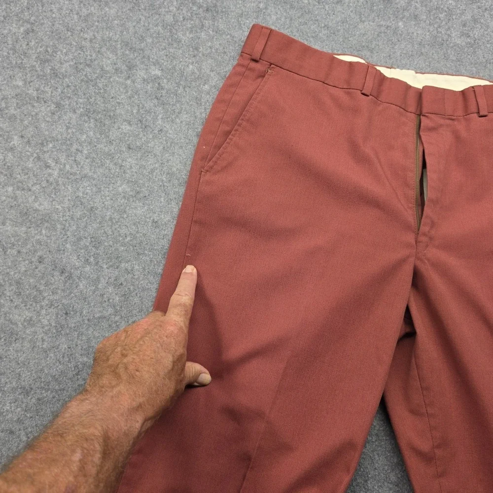 Men's Finalist  Vintage  All Season Work Dress Pants Made In USA 32X 30